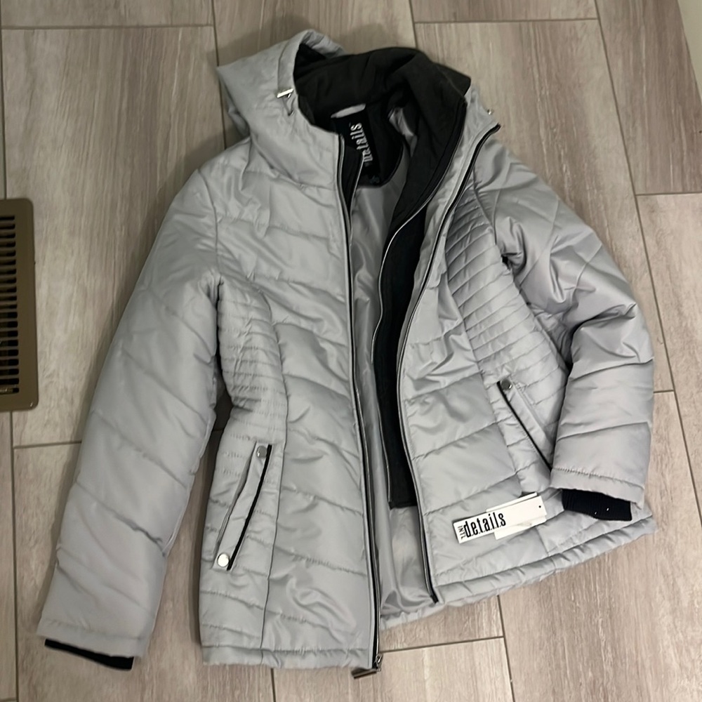 Womens Gray INTL d.e.t.a.i.l.s Coat Medium